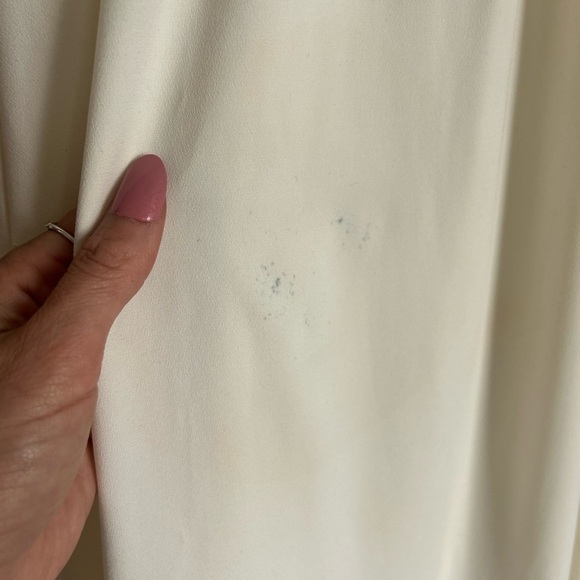 Gucci white silk maxi dress with red white and blue trim collar size S - Picture 5 of 7